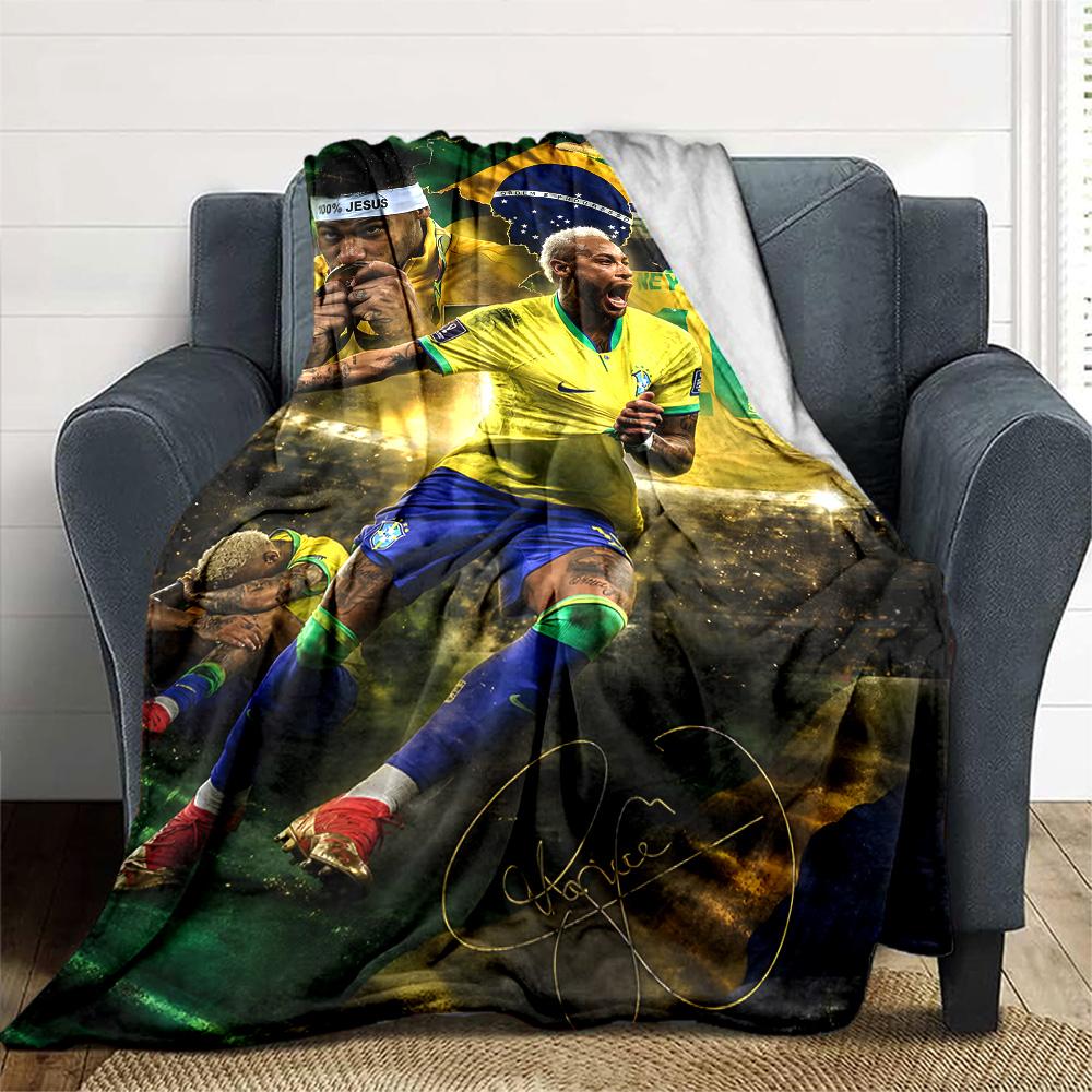 1pc Neymar8 Blanket, Gift, for Men and Women, Soft Blanket, Good for Sofa Bed Couch Travel, Lightweight Flannel Blanket