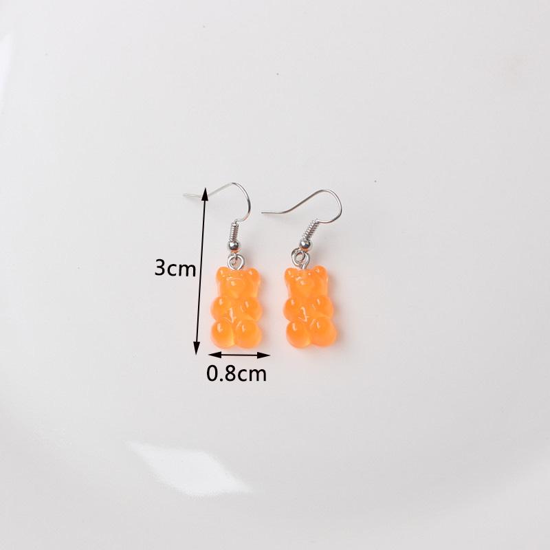 

Orange Color Women Dangle Earrings Korean New Drop Earrings for Girls Hollow Geometric Daisy Summer Vacation Ear Zircon