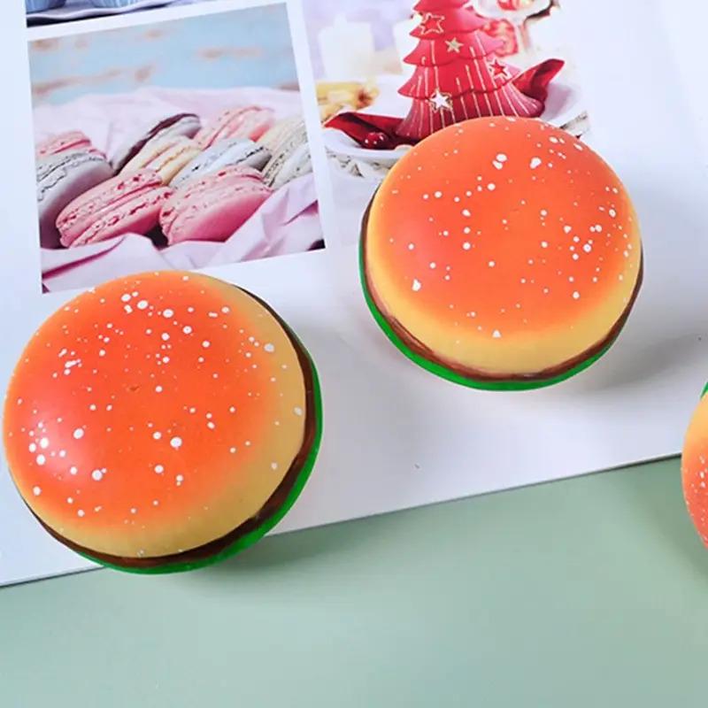 Squishy Hamburger Stress Sphere  Tactile Plaything Stress & Stress Relief  Toys Pinch Decompression Toy For Adult
