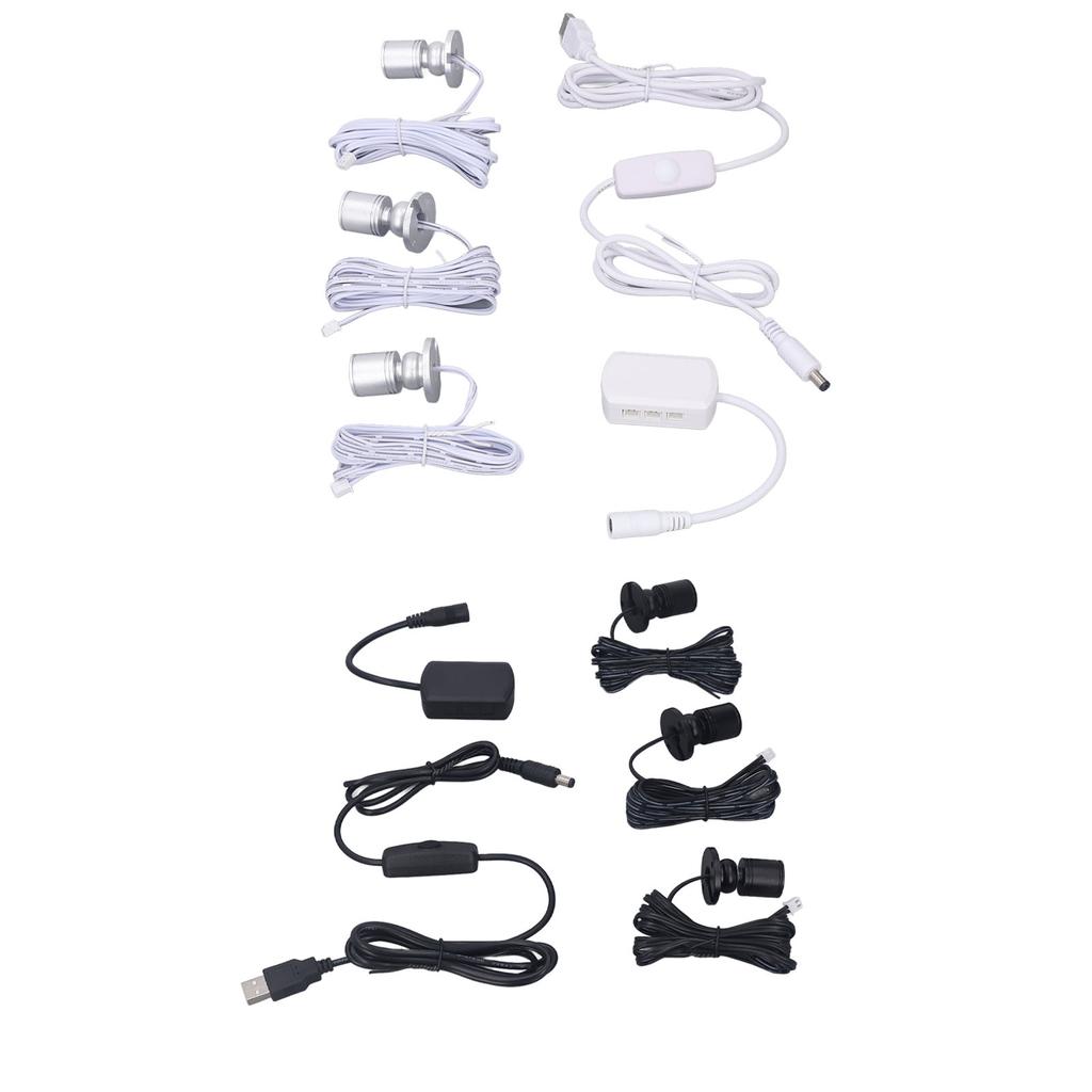  LED bodová světla 5V USB vitrínové osvětlení 1 až 3 stmívatelné světlo do malé skříňky na šperky C
