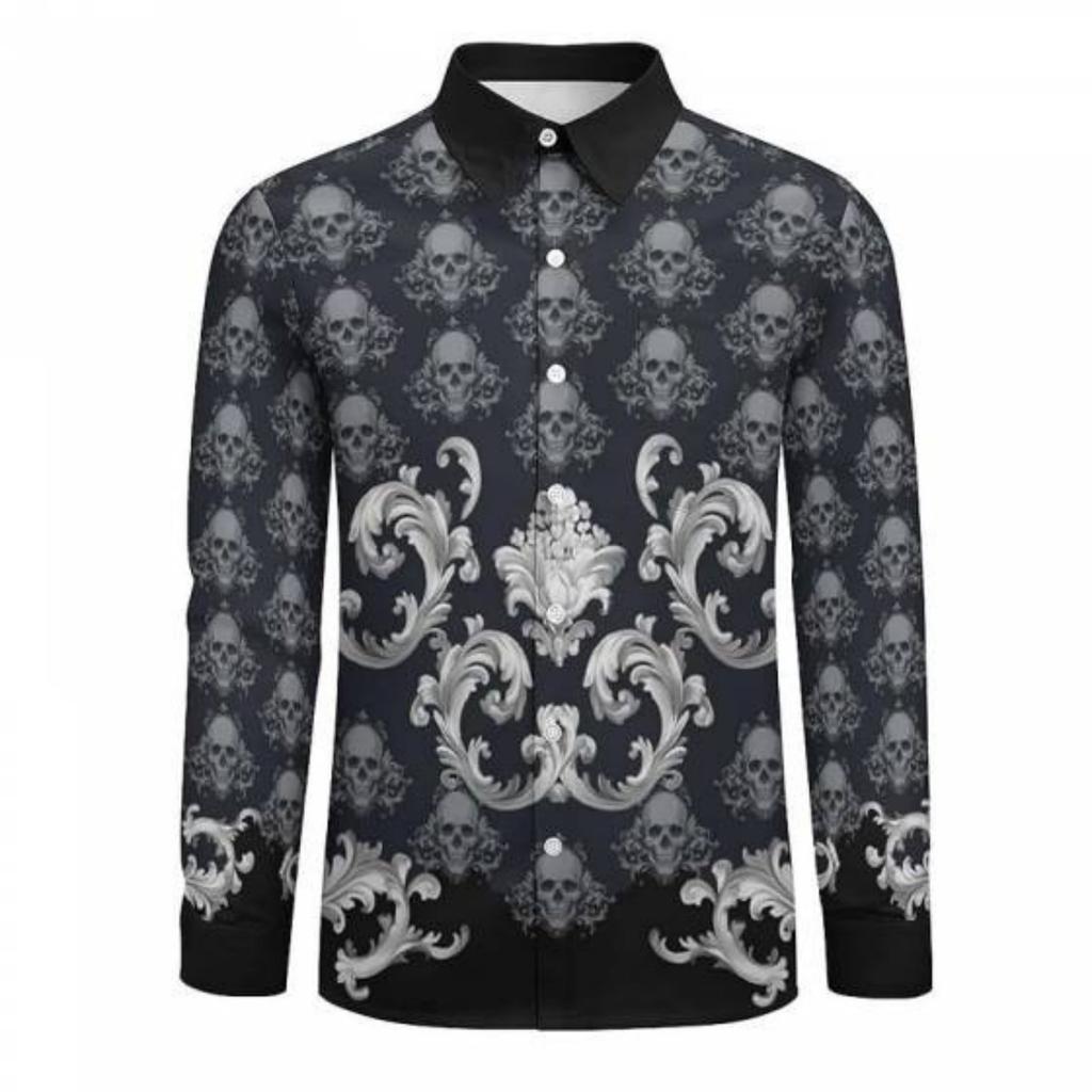 Trendy long-sleeve shirt with fierce tiger print, stylish and eye-catching.