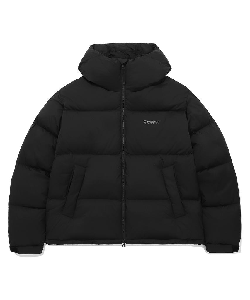 Covernat 24Fw Rds Civic Origin Hooded Short Puffer Black