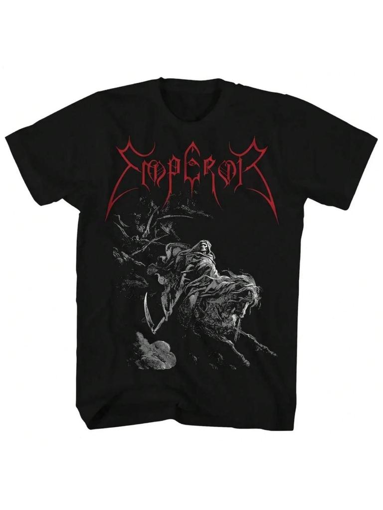 Maglietta Emperor Band 1991 Black Metal Norvegese Rock Stile Dark Vintage Uomo Donna Manica Corta Maglietta Estiva Top