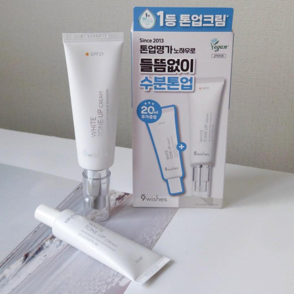 [9wishes] Vegan White Tone Up Cream 50ml +20ml