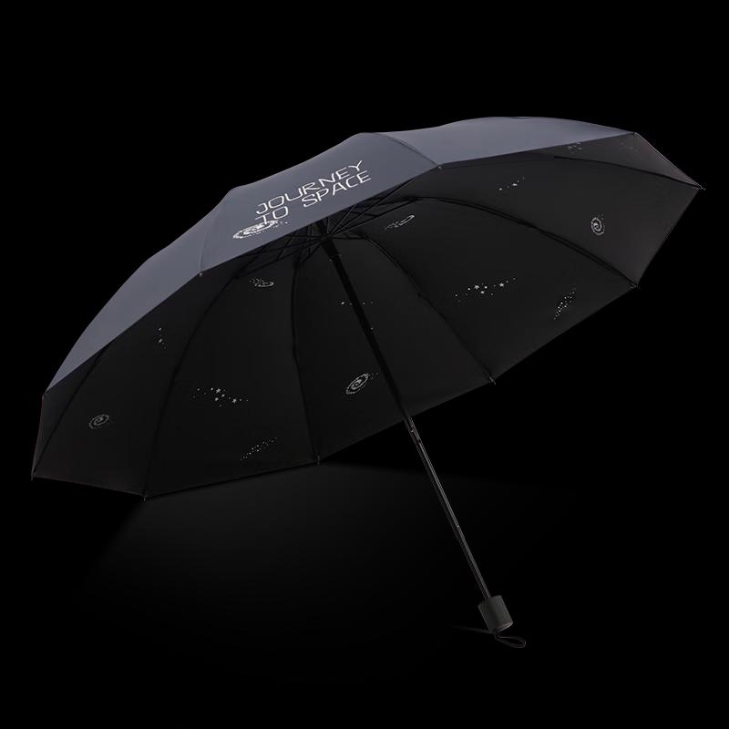 Paradise Vast Starry Sky Reinforced Three-Fold Sun & Rain Umbrella