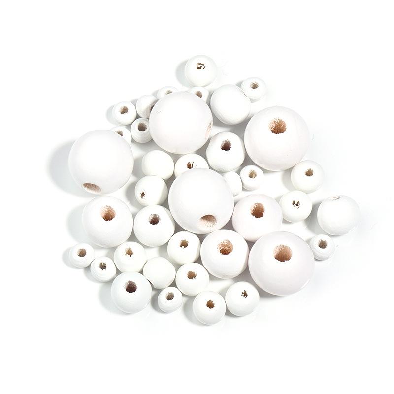 Children's Solid Color 16mm Wooden Beads - Colorful Round Beads for DIY Jewelry