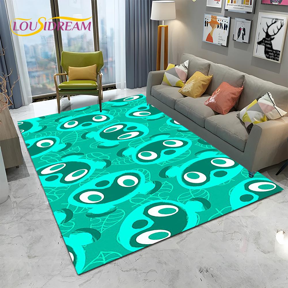Cartoon Animal Crossing New Horizons Area Rug,Carpet Rug for Living Room Bedroom Sofa Doormat Decor,Kids Play Non-slip Floor Mat