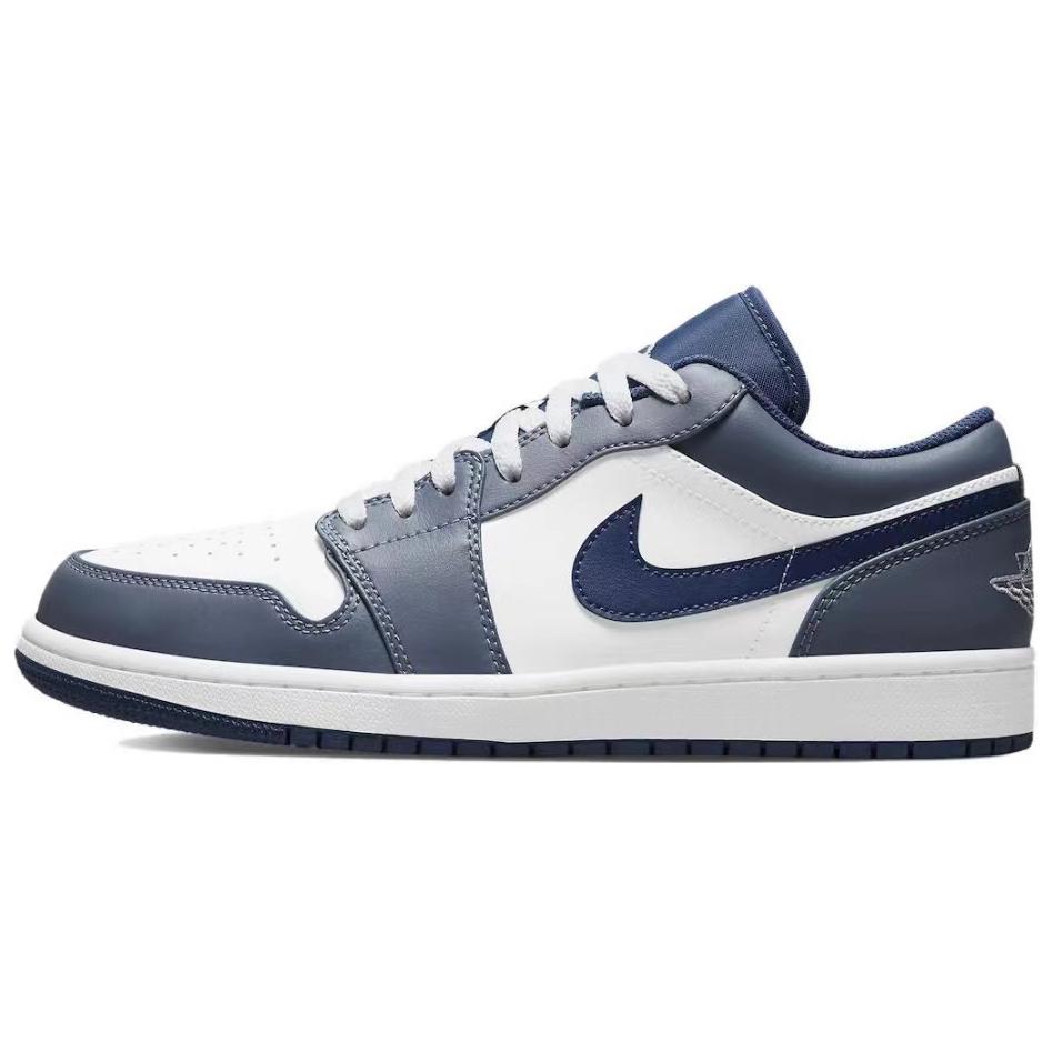 Jordan Air Jordan 1 Low top Vintage Basketball Shoes Men's Blue White 553558-414(Team32-)