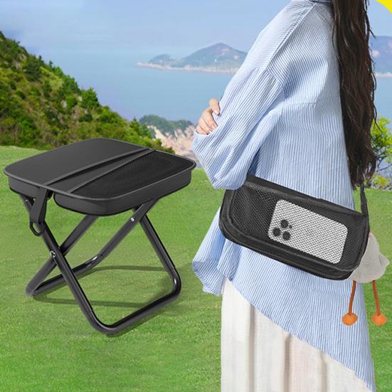 Mini Folding Stool with Carry Bag Portable Lightweight Heavy Duty Waterproof Outdoor Camping Backpacking Beach Picnic Fishing Collapsible Chair Seat