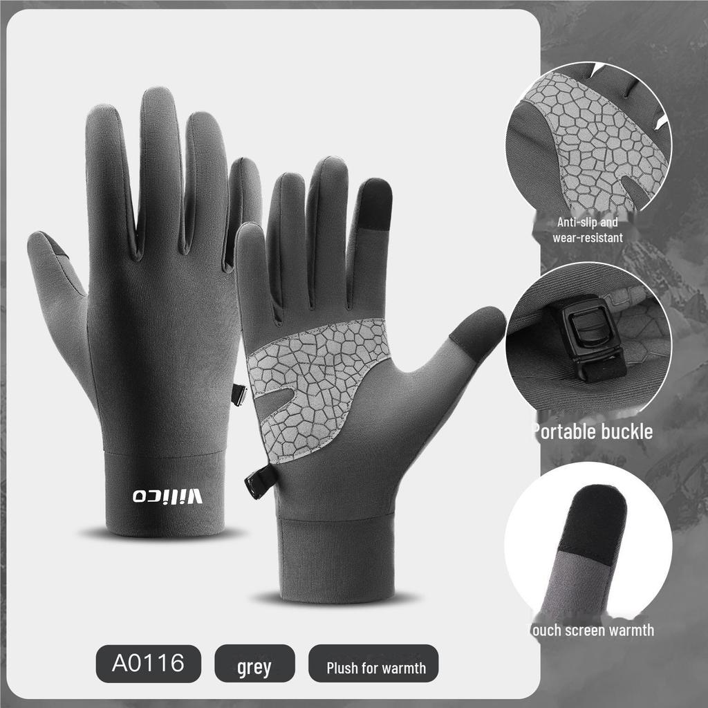 Unisex Winter-Touchscreen-Wasserdichte Samtgefütterte Outdoor-Sport-Handschuhe für Radfahren, Skifahren, Laufen
