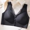 Breathable Front Buckle Seamless Underwear Thin Style Large Chest Small Plus Size Middle-aged and Elderly Women Comfortable No Ring Nursing BraBra