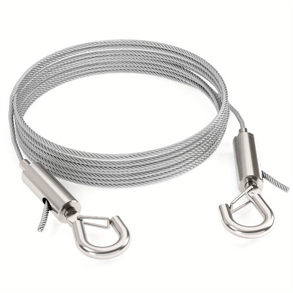 Hooks Suspension Steel Rope Telescopic Stainless Steel Cable Supports  Light/Lamp Holder