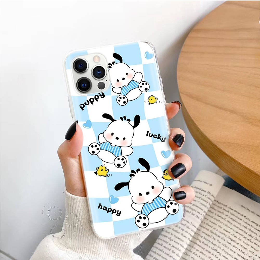 Transparent Case for Samsung A04 A14 A23 M33 M53 Realme 10 9 C35 C55 VIVO X80 Infinix Hot 30 Note 11 Tecno Spark 8P Pro L-29 Cute Pochacco