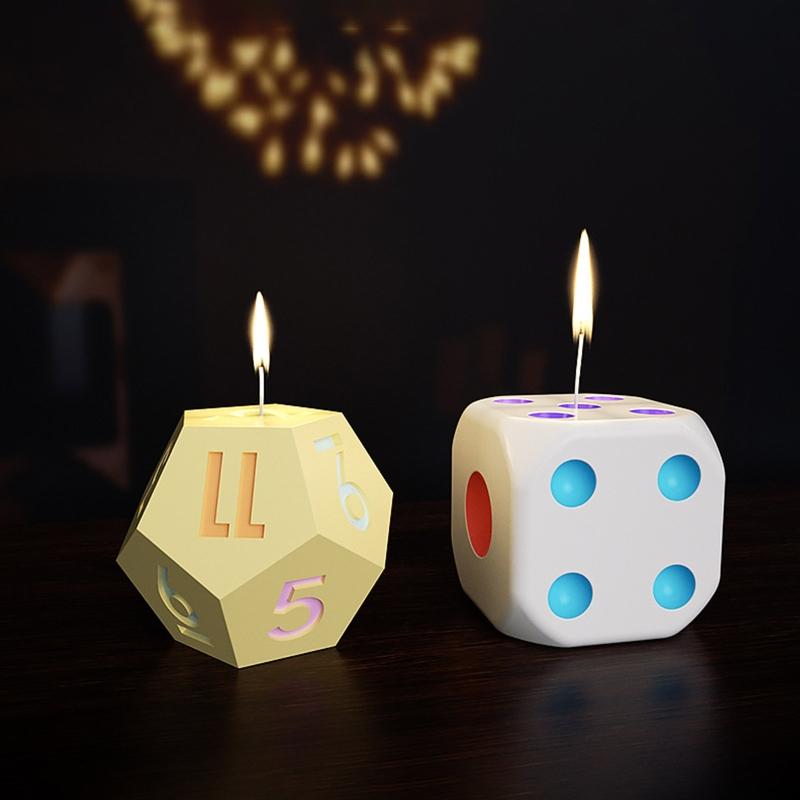 Dice Mould for Candle Making,Candle Mold Silicone for DIY Aromatherapy Candle,Epoxy Resin,Casting,Wax,Soaps,DIY Craft