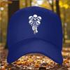Skull Bouquet Baseball Cap Unisex Polyester Sun Shade Hat Adjustable Outdoor Style