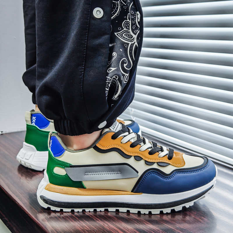 Fashion Thick Bottom Thick Heel Shoes Men Shoes Vulcanize Brand Basketball Transparent Sneakers Sports Sports-leisure Chassure