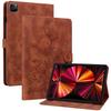 For iPad Pro 12.9 (2020)/(2021)/(2022) Tablet Case Shockproof Flower Imprint PU Leather Flip Cover