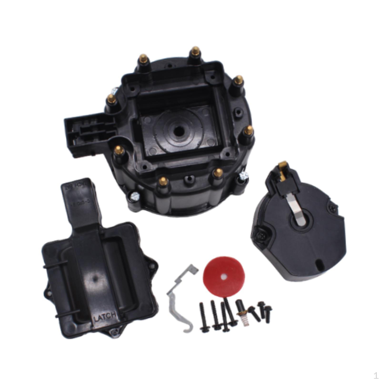 

Большой комплект ротора крышки распределителя, черный для Chevy GM Sbc Bbc 305 327 350