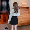 Thin Tops Loose Clothes Blusas 2026 Autumn  Elegant Stand Collar Long Sleeve Shirt Sweet Floral Print Chiffon Blouse 28950