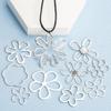 Elegant Irregular Flower Choker Necklace for Women Hollow Out Flower Beads