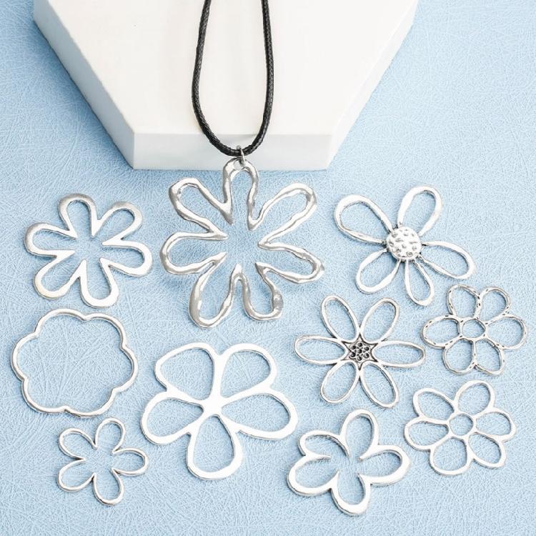 Elegant Irregular Flower Choker Necklace for Women Hollow Out Flower Beads