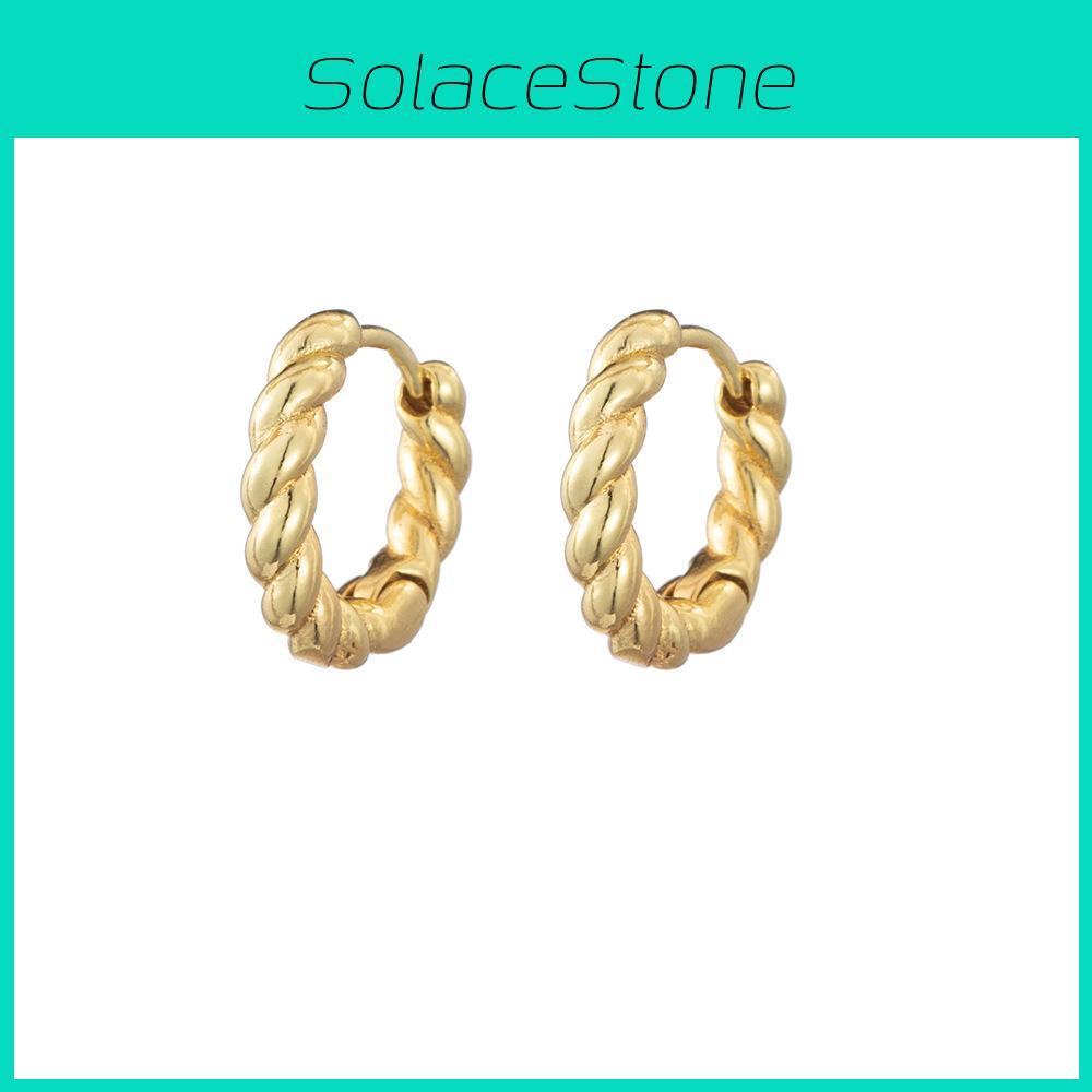 Creative Geometric Alloy Earrings Trendy And Versatile Hoop Design