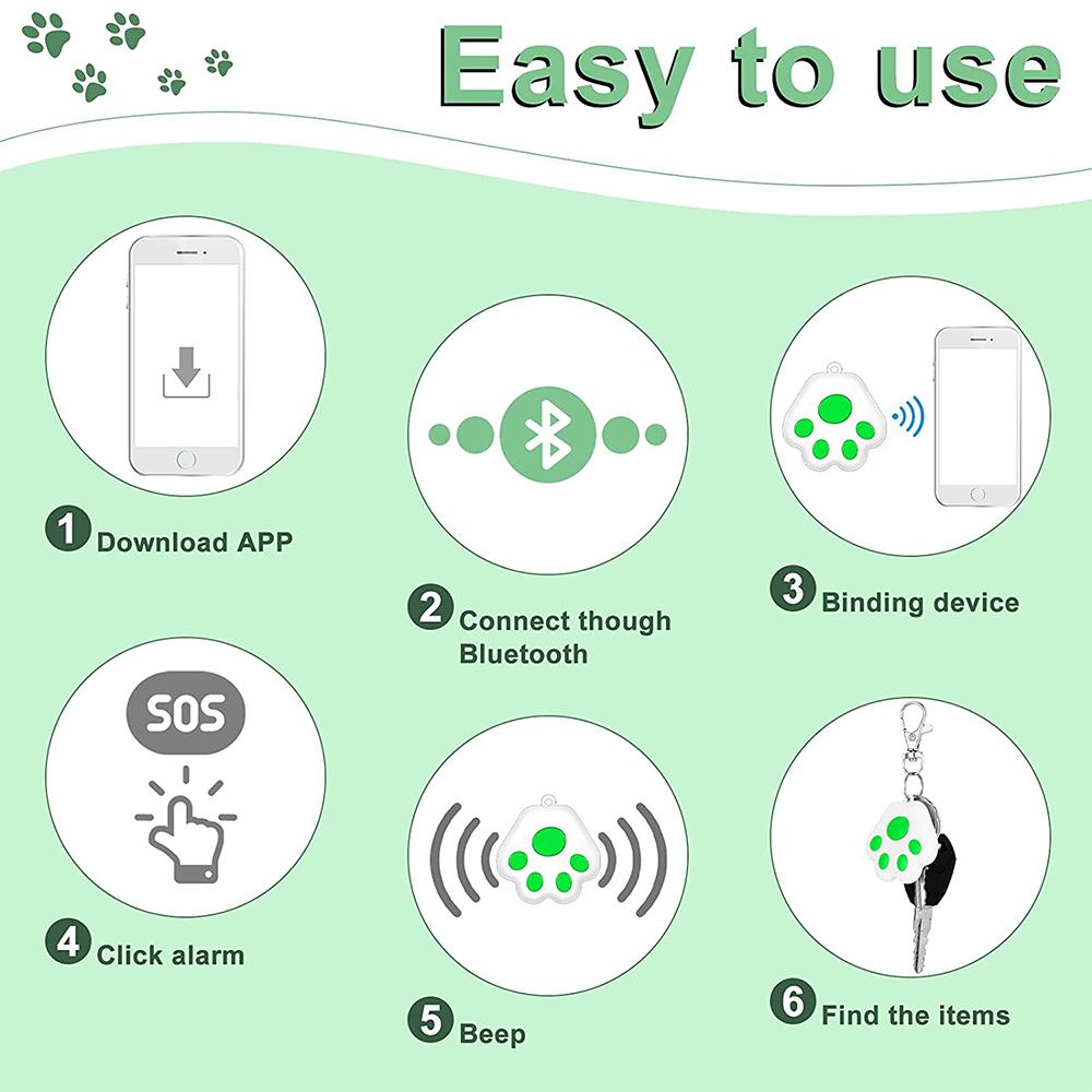 3 pezzi Dispositivo Portatile di Localizzazione GPS Mobile Smart Anti-Smarrimento per Bambini Animali Domestici Zaini