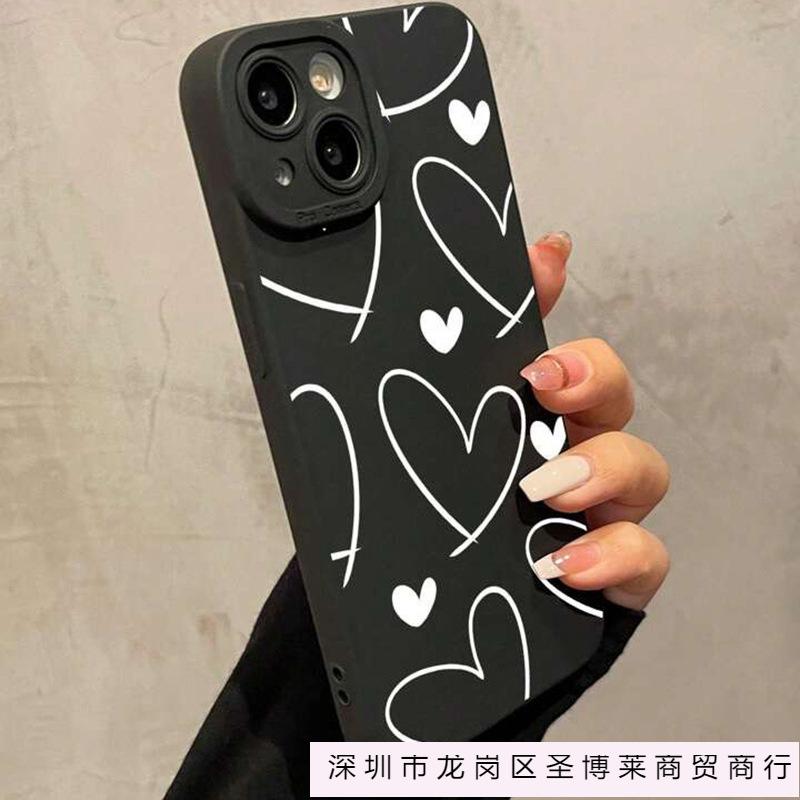 White love for apple 15 mobile phone case iphone12promax set 14/13/11/XSMAX pupil eye 78 black
