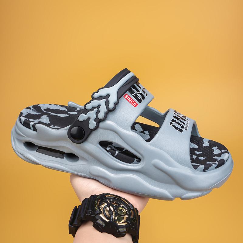 Fashion Men's Slide Slippers 5CM Platform EVA Beach Shoes Men Comfortable Outdoor Cloud Slippers For Men Summer Pantuflas Hombre