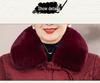 Plus Size Winter Fleece Jacket for Moms and Grandmas - Warm Cotton Coat for Mid-Aged and Elderly Women