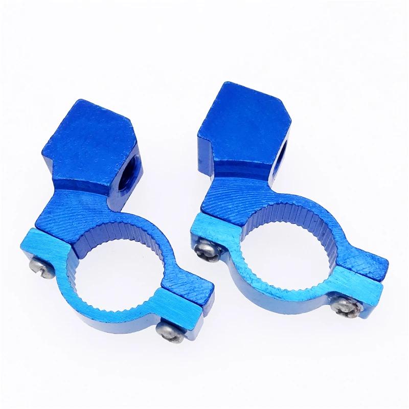 1 Pair 22mm 7/8" Universal Motorcycle Handlebar ATV Rearview Mirror Bracket Mount Adapter CNC Aluminum Holder Clamp Screw Parts