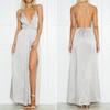 Elegante Abito Estivo Sexy da Donna Senza Schiena Scollatura Profonda Spalline Sottili per Matrimoni