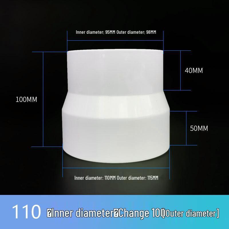 Large To Small Plastic Ventilation Exhaust Pipe Reducer Connector
