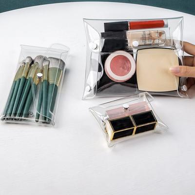 Borsa per cosmetici trasparente Borsa per matita in PVC impermeabile Borsa per il trasporto di articoli da toeletta Borsa per organizer portatile per articoli di cancelleria Forniture per ufficio