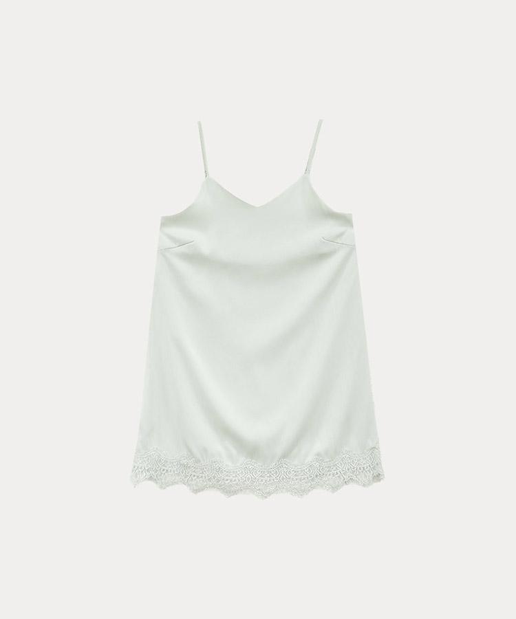 Tabert Satine Midi Lace Dress - Mint