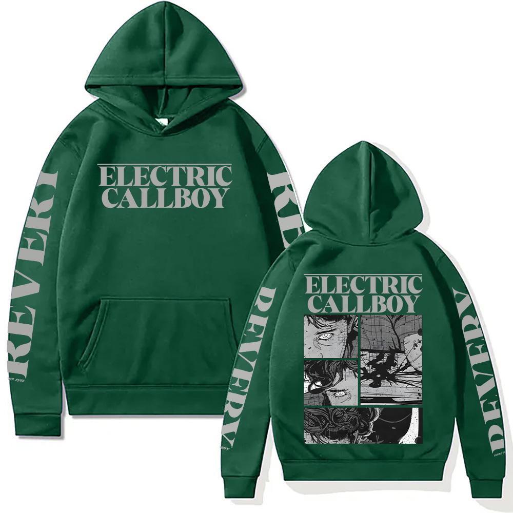 Electric Callboy Revery Paint Hoodie Men's Women's Long Sleeve with Hooded Sweatshirt Vintage Pattern Aesthetic Clothes Pullover