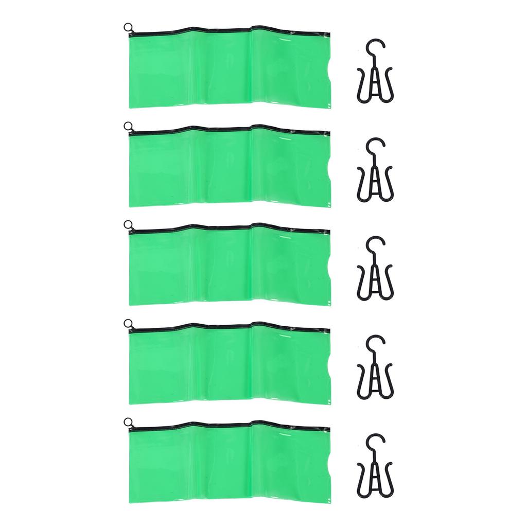 5pcs Wig Storage Bag Transparent PVC Hair Extension Holder With Hangers for Home Large Size