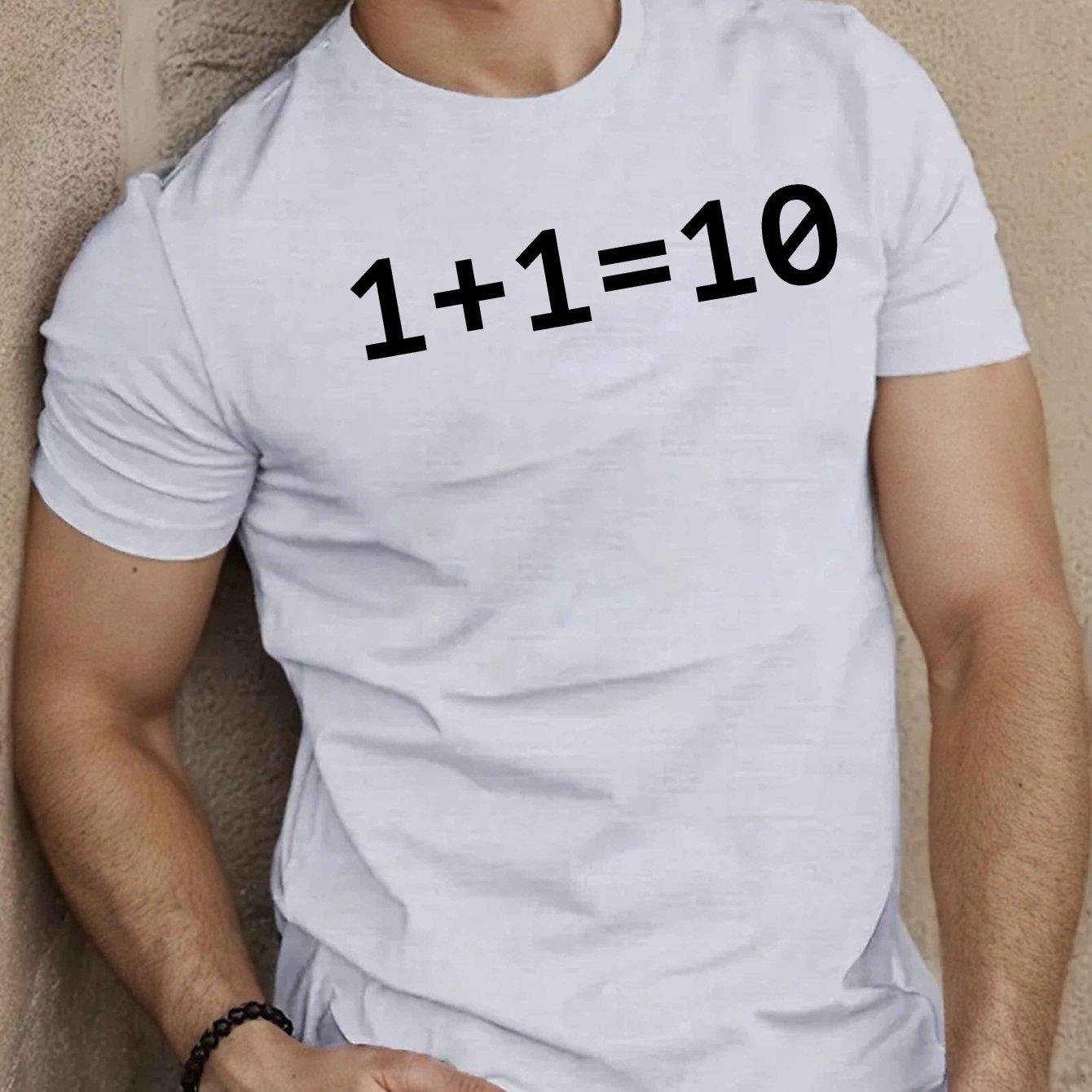 Men s Funny Binary Programmer Graphic Tee Casual Short Sleeve T-Shirt Breathable Men Clothing Comfortable S