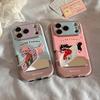 Embroidered Cats and Puppies for IPhone17promax for Apple 16 Mobile Phone Case 15 for 13 Color Leather 11 Mirror