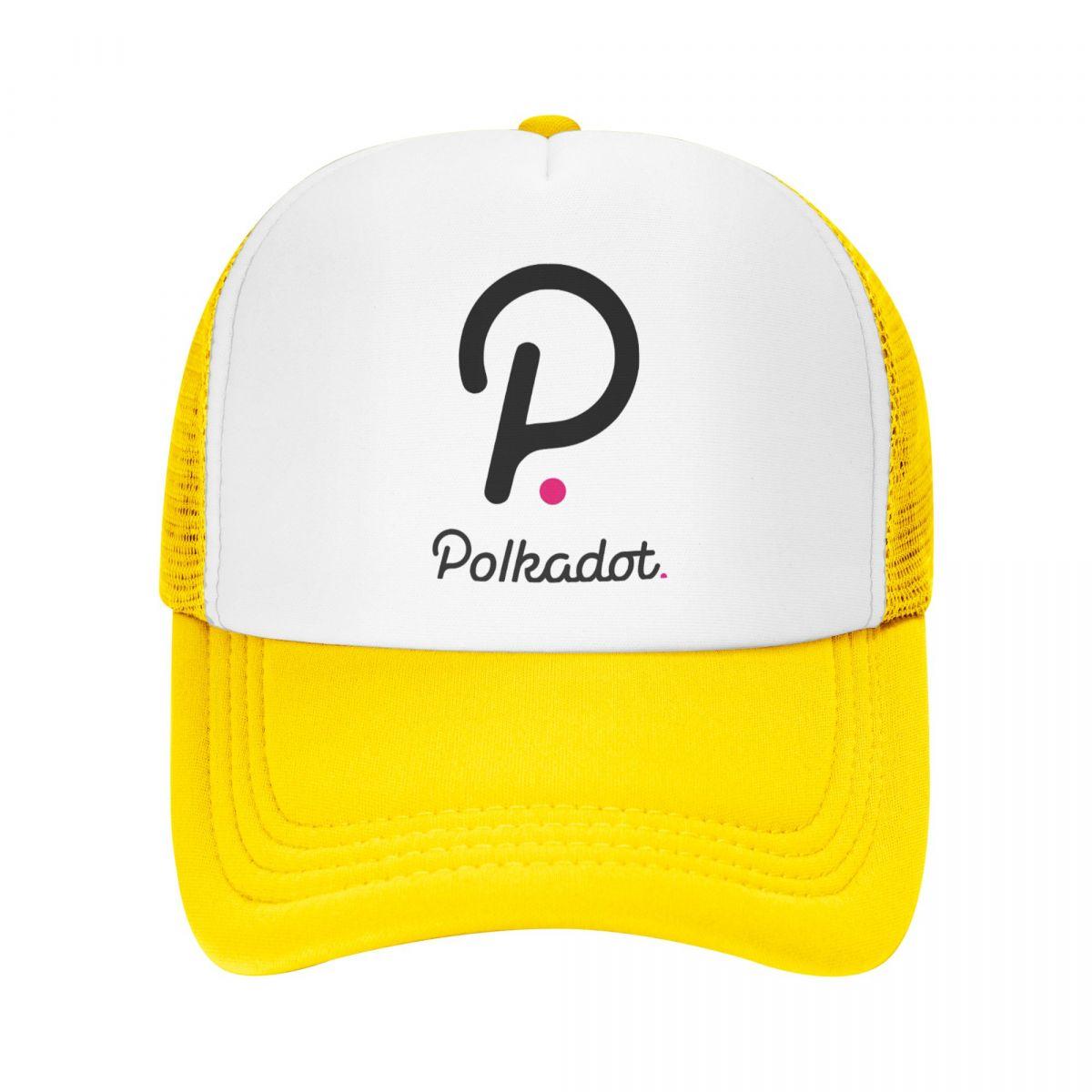 

Крипто-монеты, шляпы дальнобойщика, бейсболка в горошек в горошек с сеткой, Snapback, уличная регулируемая шляпа в стиле хип-хоп для женщин унисекс One Size