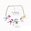 Imitation Pearls Cartoon Beads Chokers 3D Character Collar Beaded Neck Chain Character Chokers Necklaces Elegant Design