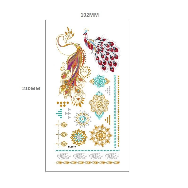 Bronzing Tattoo Sticker Water Transfer Mt Metal Waterproof Tattoo Sticker Party Party Amazon Wind Tattoo