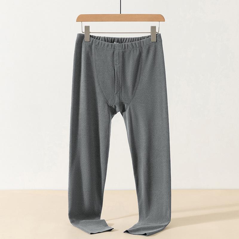 Men's Double-Sided Fleece Warm Winter Thermal Set: Long-Sleeved Top & Seamless Pants