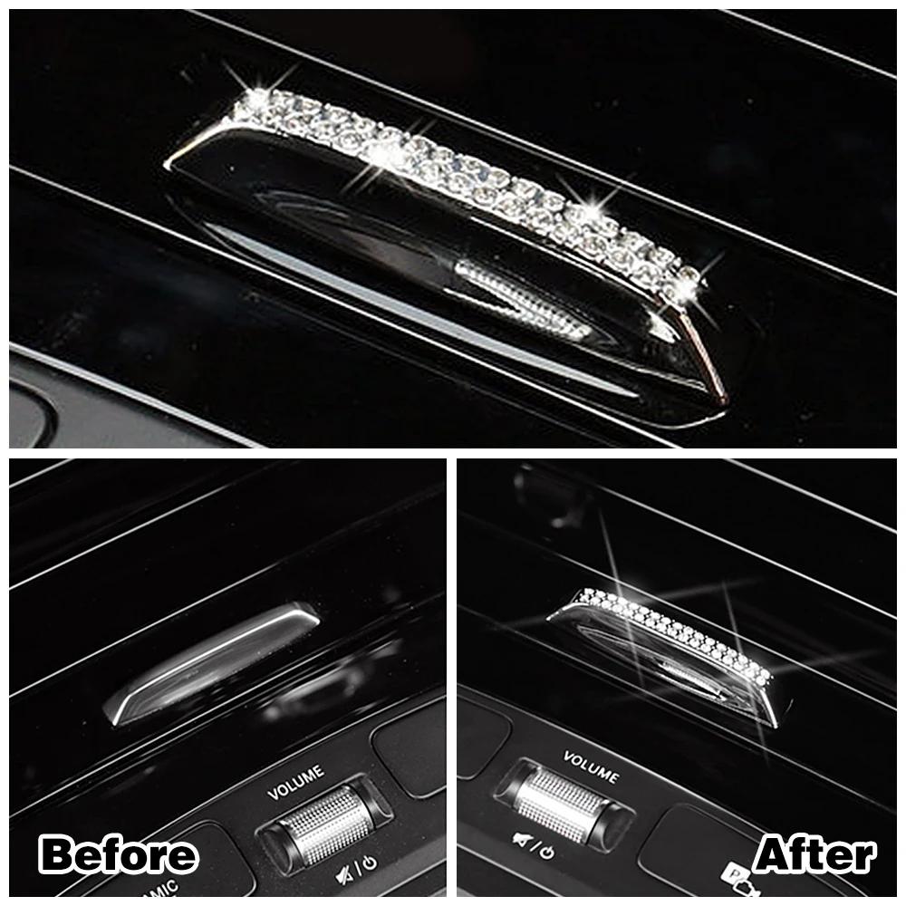 Dla Mercedes Benz Klasy A W177 2019-2024 A180 A200 A220 A250 A35 Schowek konsoli środkowej Przycisk przełącznika regulacji Kryształowa listwa