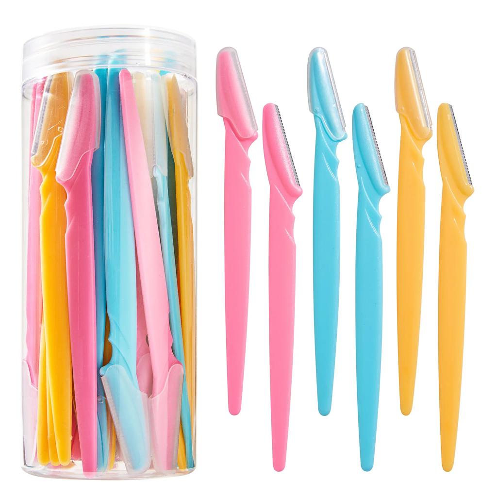 30pcs Eyebrow Razors Trimmer Knives Face Body Hair Remover Eye Brow Epilation Hair Removal Cutter Shaver Blades Makeup Tools