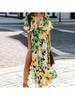 2026 Summer Floral V-Neck Dress: European & American Style, Slimming Fit for Women