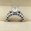 Electroplated Zircon Couple Ring, Popular Fashion Women'S Jewelry