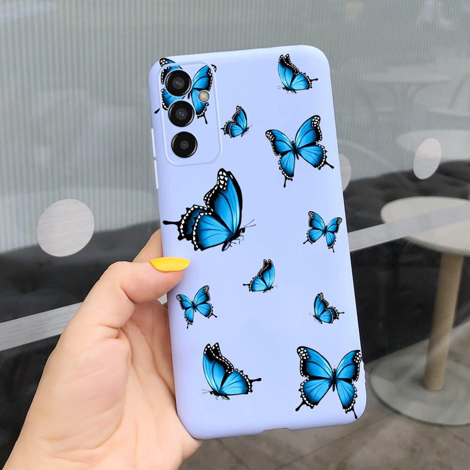 For Samsung M13 Case SM-M135F M 13 Cover Cute Cartoon Love Heart Butterfly Bumper For Samsung Galaxy M13 4G Soft Silicone Fundas