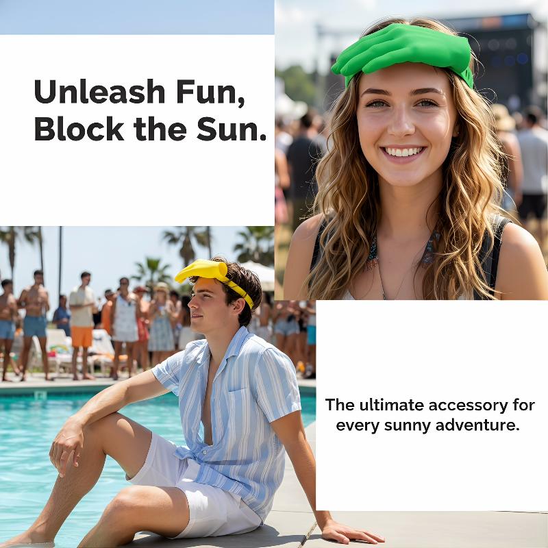 3D Palm Sun Hat Funny Hand Shape Sun Visor Unisex Sun Shield Eye-Catching for Outdoor Park Walking Palm Sun Hat