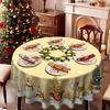 Christmas Tablecloth Waterproof, Round Tablecloth, Snowflake, Antler Decorative Tablecloth